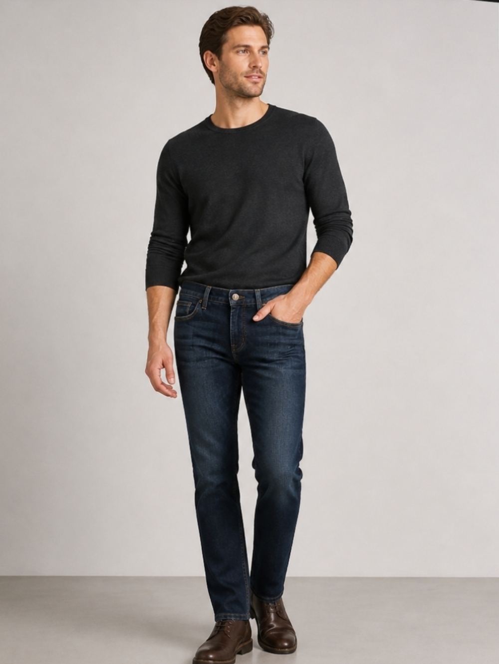 7 For All Mankind Slimmy Jeans Mens 34 (32x31) Dark Wash Slim Straight